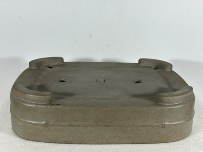 Preowned Japanese Tokoname Unglazed Rectangular Bonsai Pot Seizan - 12.75” By 9.25”