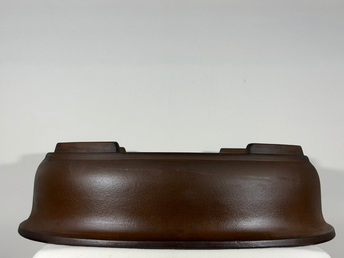 Preowned Japanese Tokoname Rectangular Bonsai Pot Itayama -  22.25” x 17.5” x 6.25”