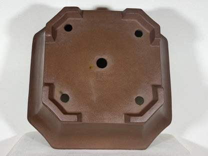 Preowned Japanese Tokoname Unglazed Semi Cascade Bonsai Pot Keizan - 14.5” By 5.5”