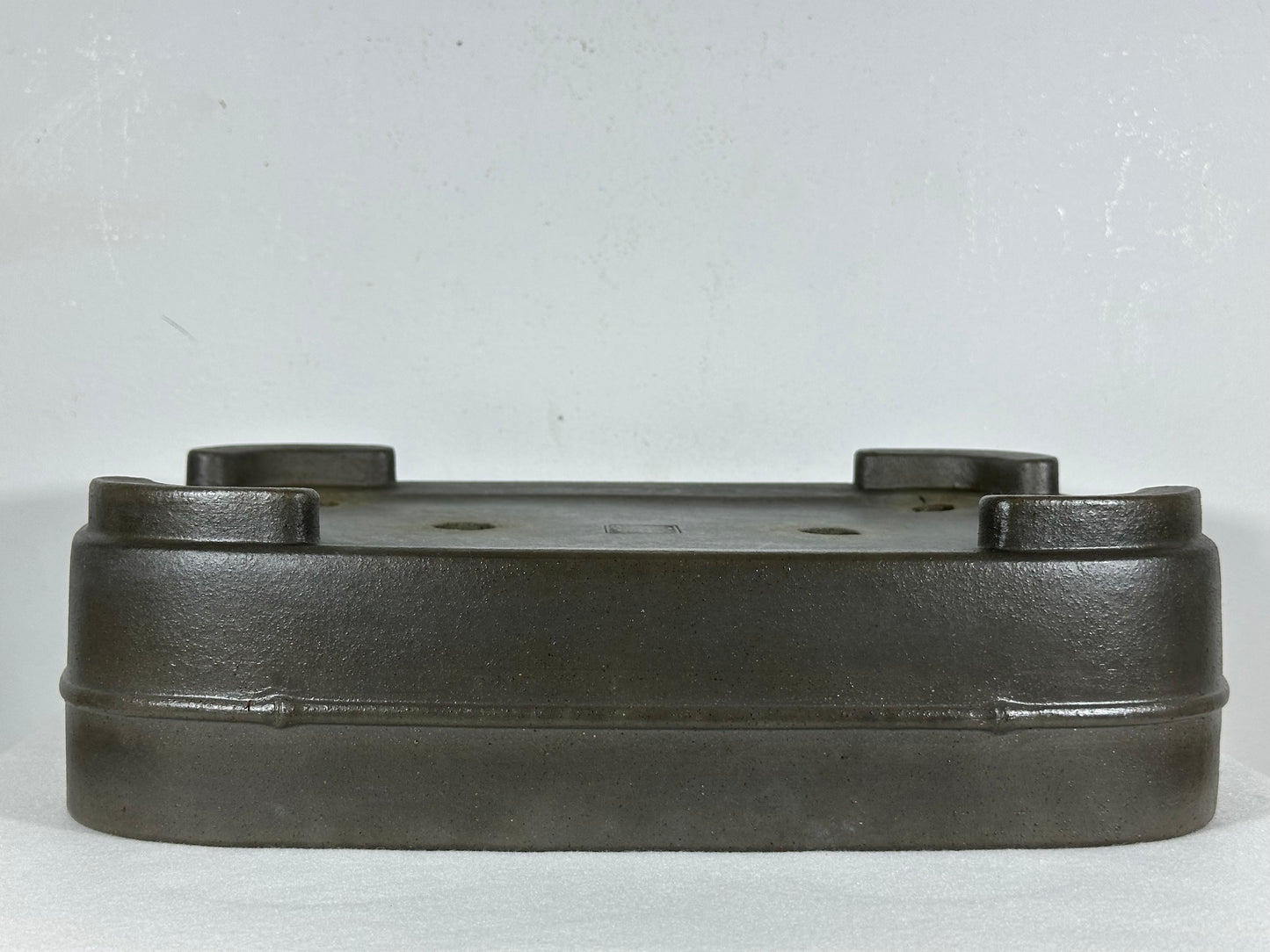 Preowned Japanese Tokoname Unglazed Rectangular Bonsai Pot Seizan - 14” By 10”