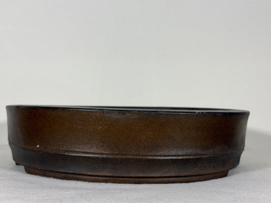 Preowned Japanese Tokoname Unglaed Round Bonsai Pot Touyou - 11” By 2.75”