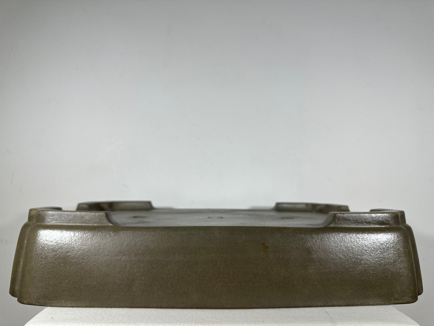 Preowned Japanese Tokoname Unglazed Rectangular Bonsai Pot Seizan - 22” By 14.25”
