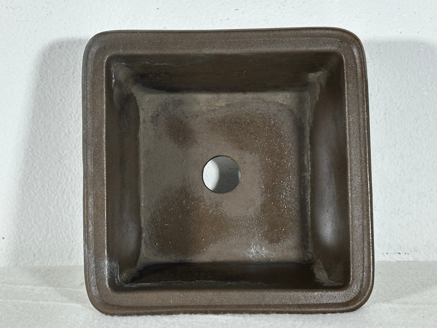 Preowned Japanese Unglazed Square Bonsai Pot - 5.25” By 5”