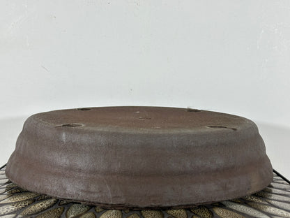 Preowned Japanese Tokoname Unglazed Nanban Hand Made Bonsai Pot Ryugaku - 14 5/8” By 3.25”