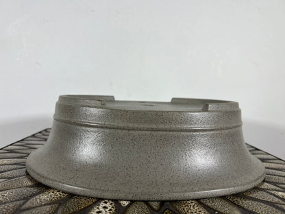 Preowned Japanese Tokoname Unglazed Oval Bonsai Pot Seizan - 11.5” By 9.75”