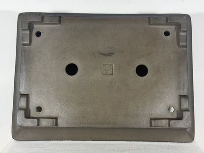 Preowned Japanese Tokoname Unglazed Rectangular Bonsai Pot Gyouzan Nakano - 16.5” x 12” x 4”
