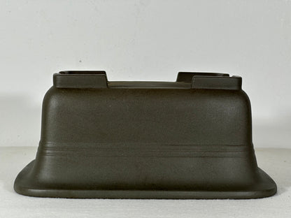 Preowned Japanese Tokoname Unglazed Rectangular Bonsai Pot - 9” By 7.5”
