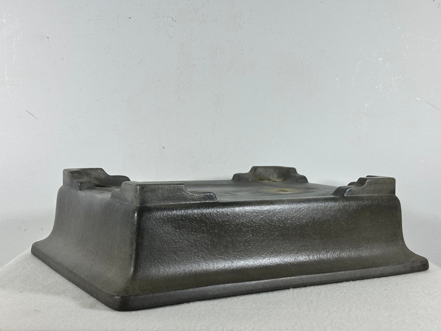 Preowned Japanese Tokoname Unglazed Rectangular Bonsai Pot Seizan - 12.75” By 9.5”