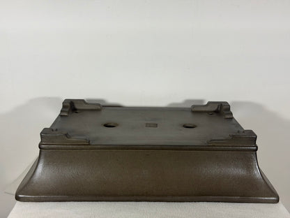 Preowned Japanese Tokoname Unglazed Rectangular Bonsai Pot Gyouzan Nakano - 16.5” x 12” x 4”