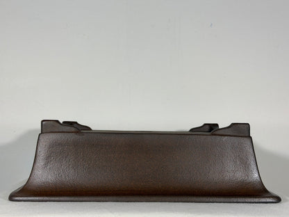 Preowned Japanese Tokoname Unglazed Rectangular Bonsai Pot Yuuji Nakano - 14.5” By 11.75”