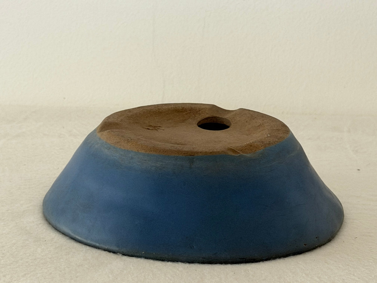 Preowned Japanese Tokoname Glazed Nanban Style Bonsai Pot Mazan - 6.75” By 2”