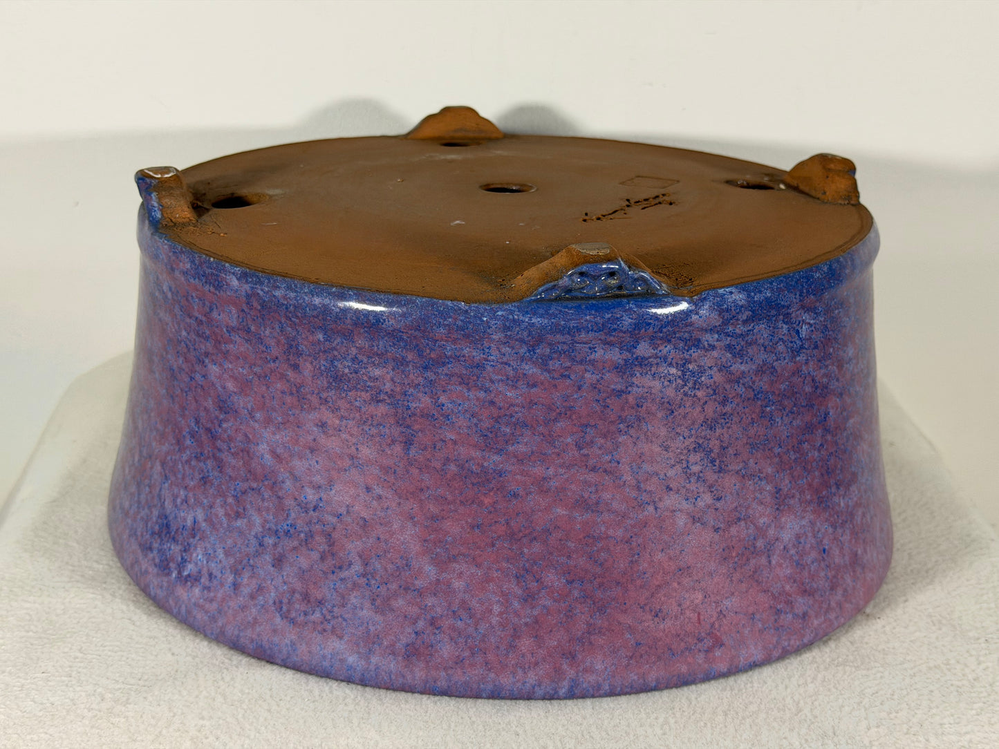 New Japanese Tokoname Round Bonsai Pot Syuhou Yoshimua - 13.5” By 6”