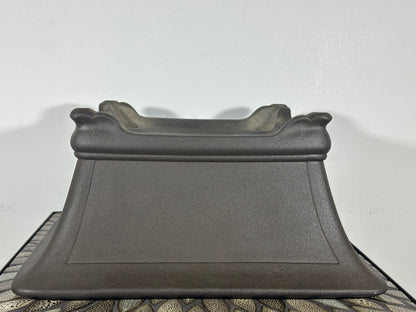Preowned Japanese Tokoname Unglazed Square Semi Cascade Bonsai Pot Yamaaki - 14.25” By 6.75”