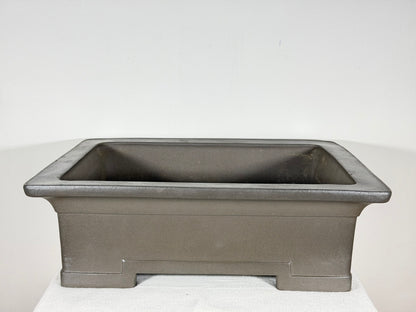 Preowned Japanese Tokoname Unglazed Rectangular Bonsai Pot Reiho - 18” x 14” x 5.75”
