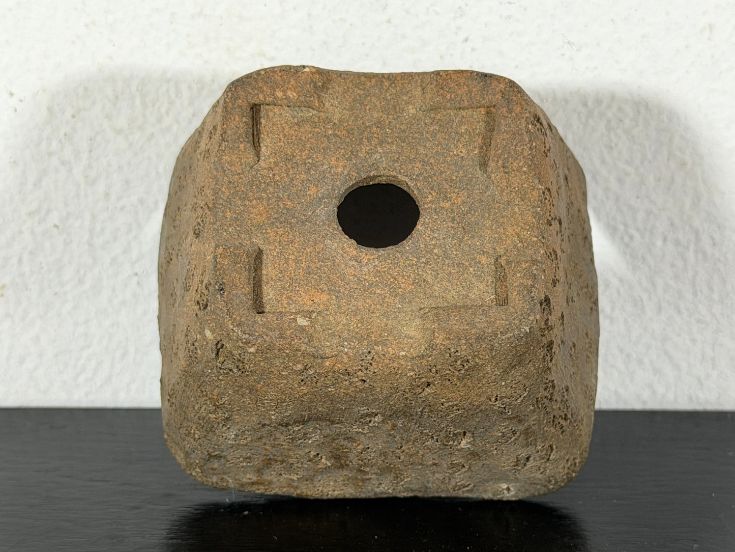 Preowned Japanese Tokoname Unglazed Square Bonsai Pot - 2.25” By 1.25”