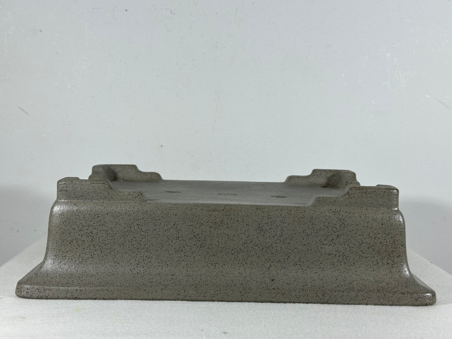 Preowned Japanese Tokoname Unglazed Rectangular Bonsai Pot Seizan - 12.75” By 9.75”