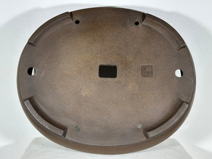 Preowned Vintage Japanese Tokoname Unglazed Oval Bonsai Pot Mazan Terahata - 18” By 15”
