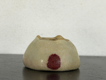 Preowned Japanese Tokoname Glazed Round Bonsai Pot Housou - 2” By 1”
