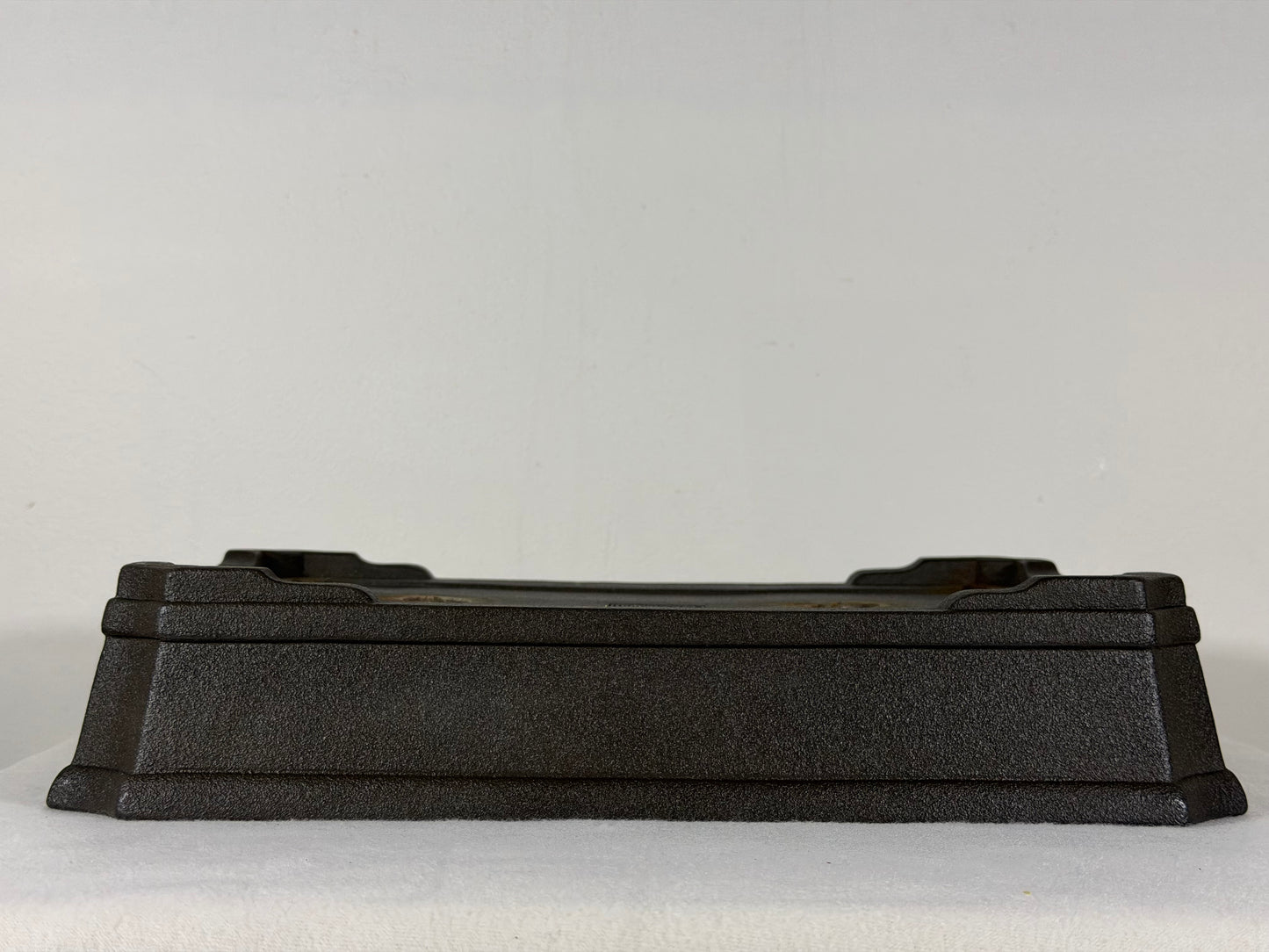 Preowned Japanese Tokoname Unglazed Rectangular Bonsai Pot Yamaaki - 13” By 8.75”