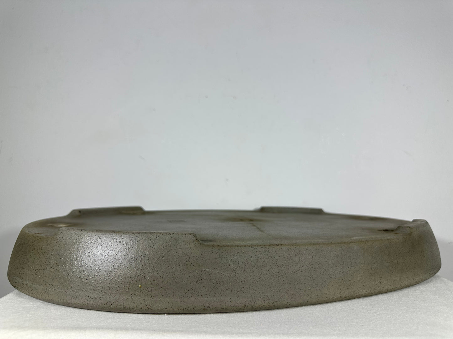 Preowned Japanese Tokoname Unglazed Oval Shallow Bonsai Pot Seizan - 20.5” By 14.5”