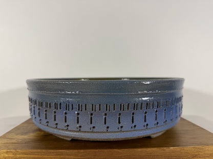 Victor Shelton Glazed Round Bonsai Pot (American-Made) - 8.5” By 2.5”