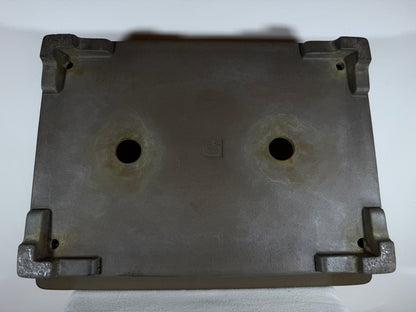 Preowned Japanese Tokoname Unglazed Rectangular Bonsai Pot Gyouzan Nakano - 22” x 16.5” x 6”