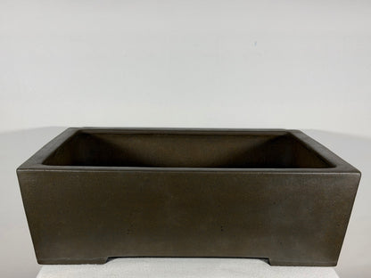Preowned Japanese Tokoname Unglazed Rectangular Bonsai Pot - 19” By 14.5”