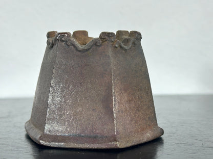 Preowned Vintage Japanese Tokoname Mame Cascade Bonsai Pot Sekishin - 2 1/8” By 1 7/8”