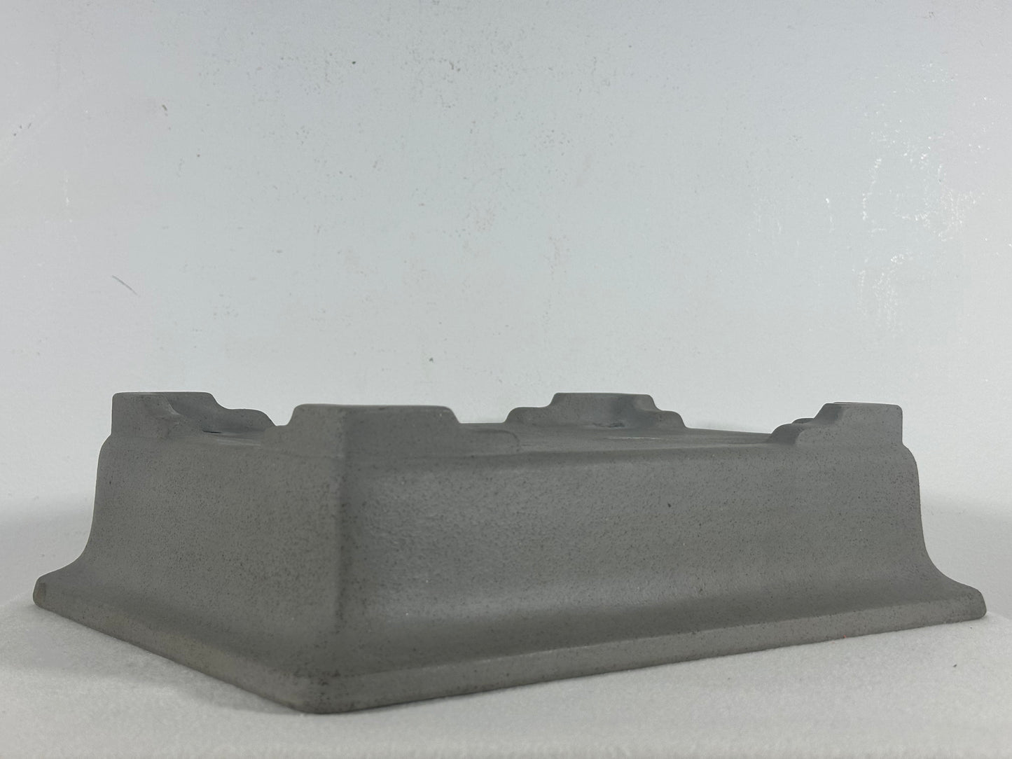 Preowned Japanese Tokoname Unglazed Rectangular Bonsai Pot Seizan - 12.75” By 9.5”