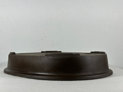 Preowned Japanese Tokoname Unglazed Shallow Oval Bonsai Pot - 13.5” By 10”