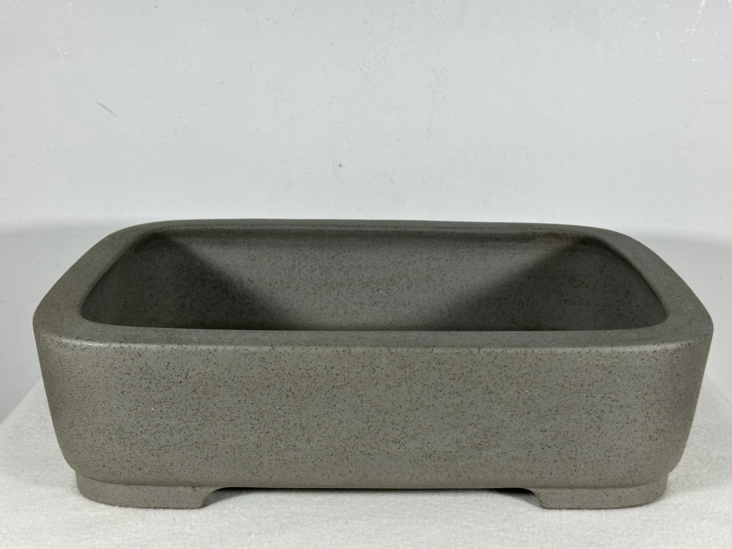 Preowned Japanese Tokoname Unglazed Rectangular Bonsai Pot Seizan - 13” By 9.25”