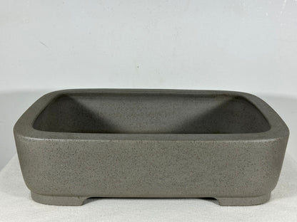 Preowned Japanese Tokoname Unglazed Rectangular Bonsai Pot Seizan - 13” By 9.25”