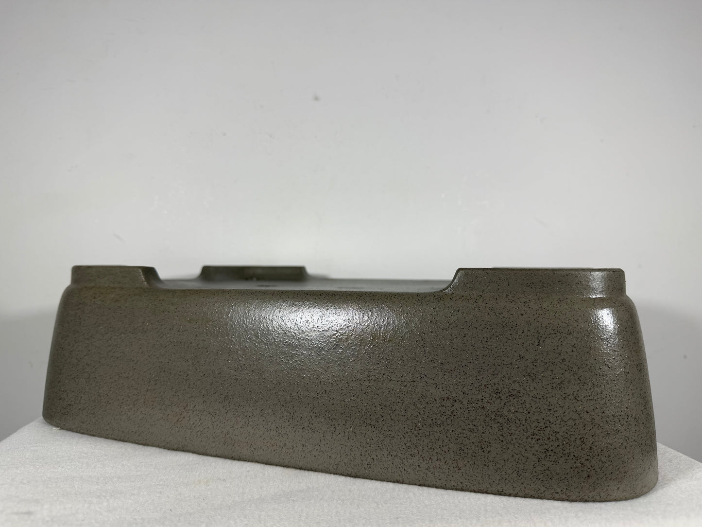 Preowned Japanese Tokoname Unglazed Rectangular Bonsai Pot Seizan - 16.25” By 11.75”