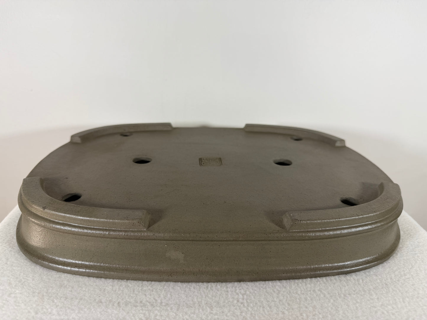 Preowned Japanese Tokoname Unglazed Rectangular Shallow Bonsai Pot Seizan - 15.25” By 11”