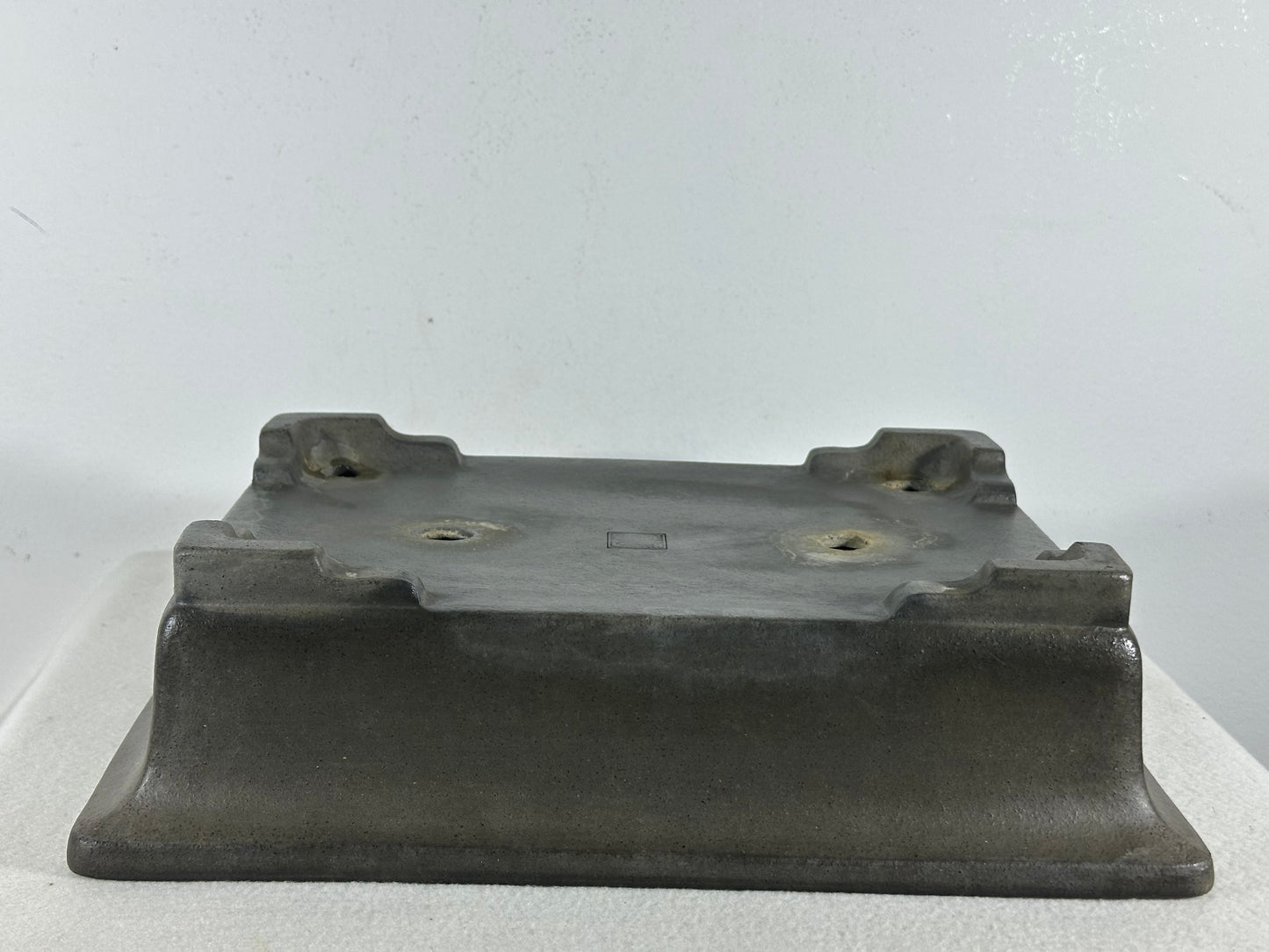 Preowned Japanese Tokoname Unglazed Rectangular Bonsai Pot Seizan - 12.75” By 9.5”