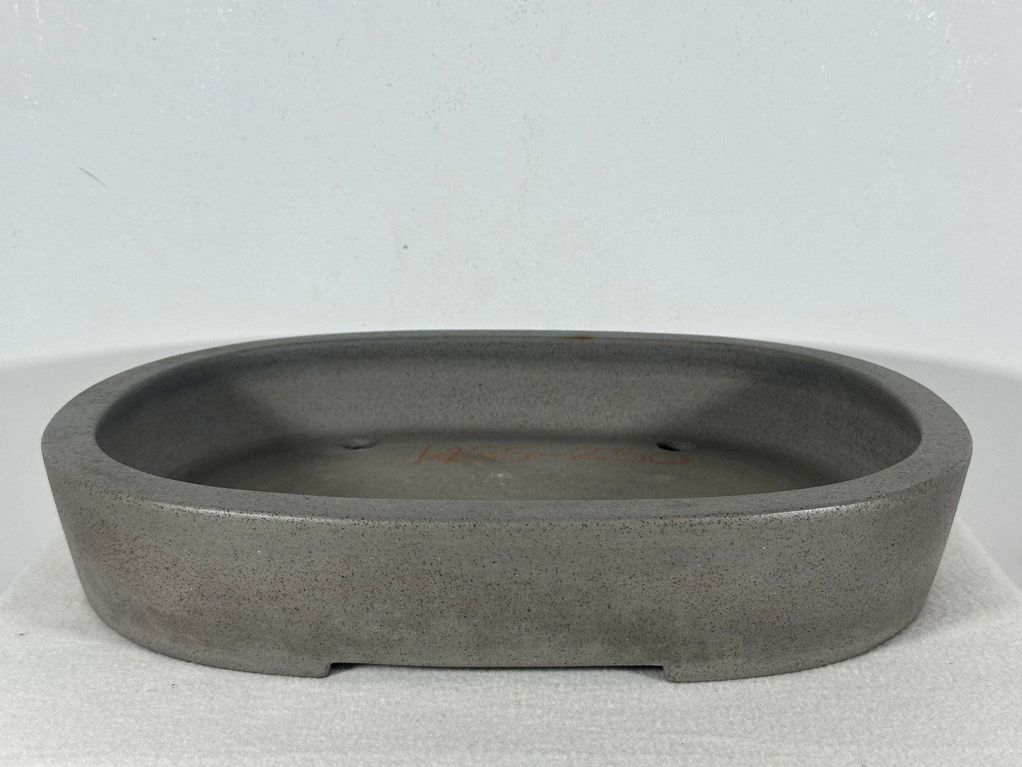 Preowned Japanese Tokoname Unglazed Oval Bonsai Pot Seizan - 15” By 12”