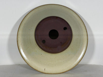 Preowned Japanese Tokoname Round Bonsai Pot Yamaaki - 10.5” By 3”