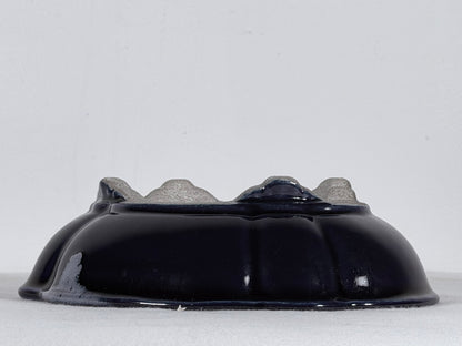 Preowned Japanese Tokoname Glazed Mokko Style Bonsai Pot Satomi - 8” By 7”