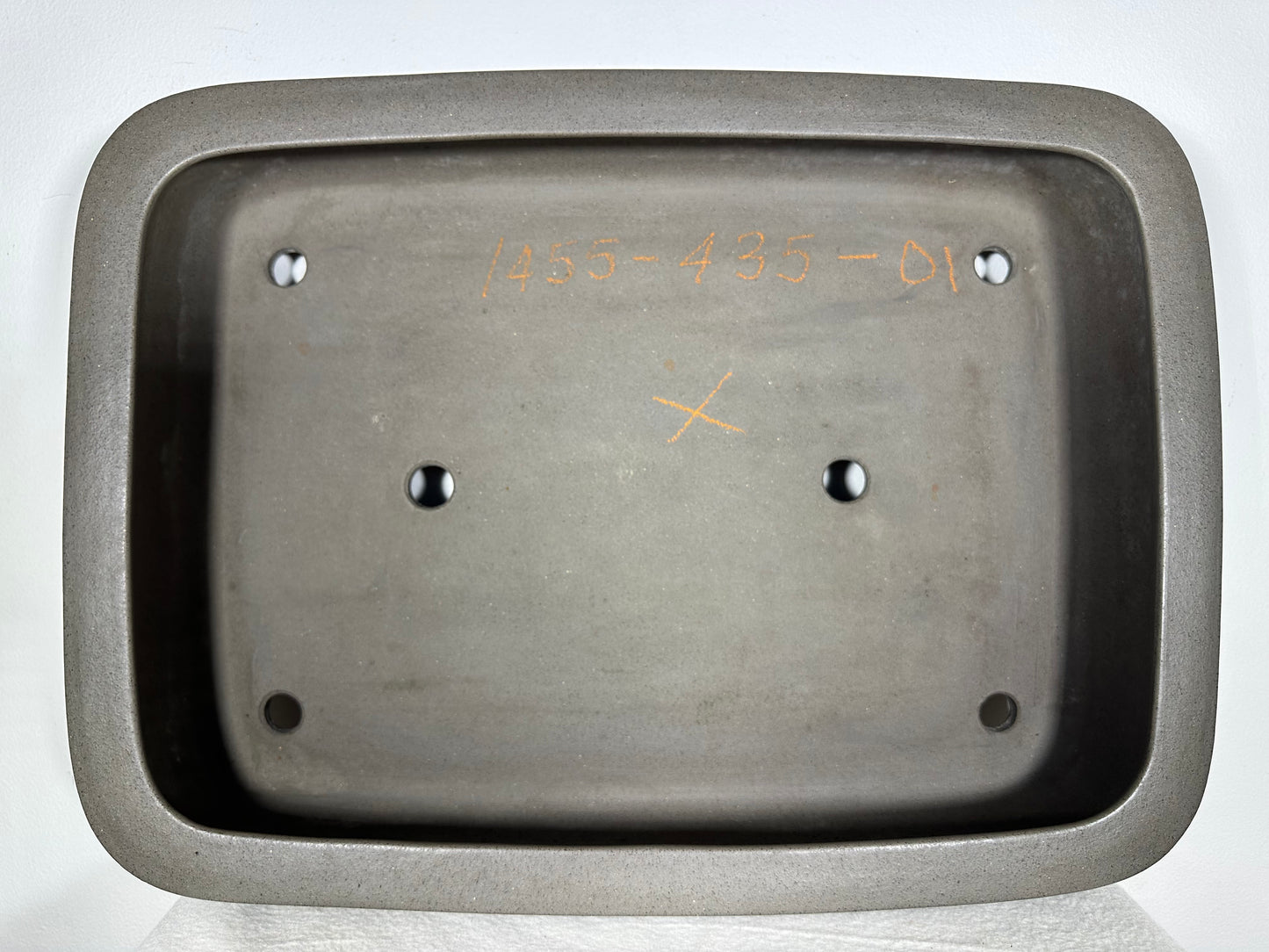 Preowned Japanese Tokoname Unglazed Rectangular Bonsai Pot Seizan - 19.25” By 14”