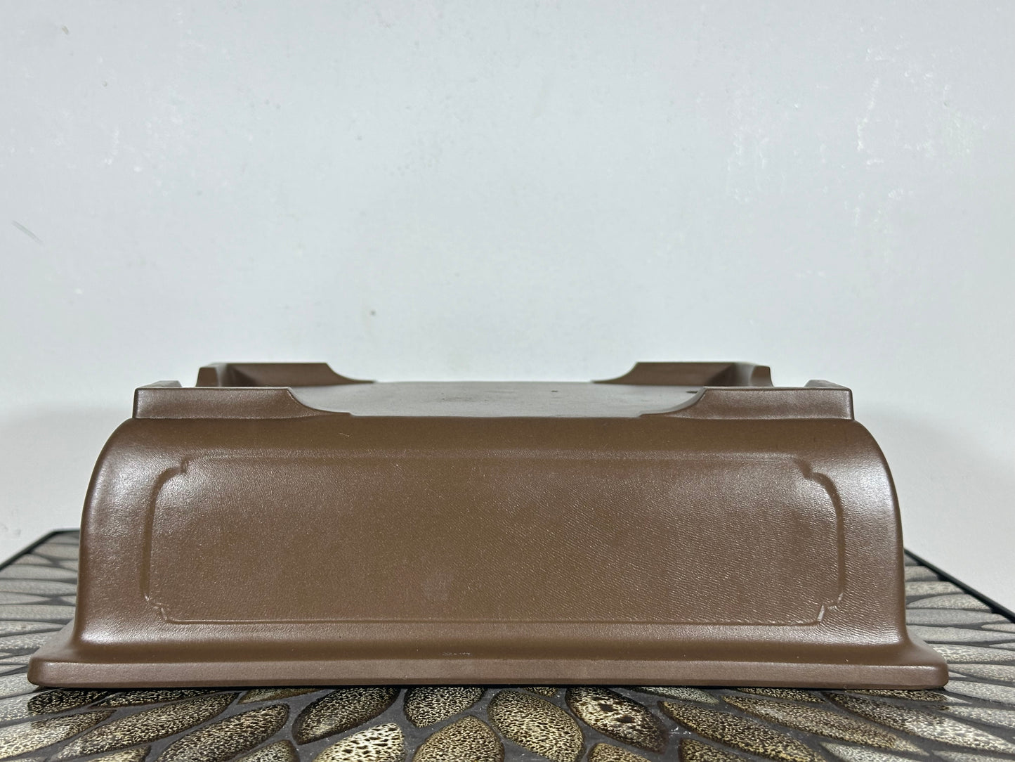 Preowned Japanese Tokoname Unglazed Rectangular Bonsai Pot - 11” By 8.5”