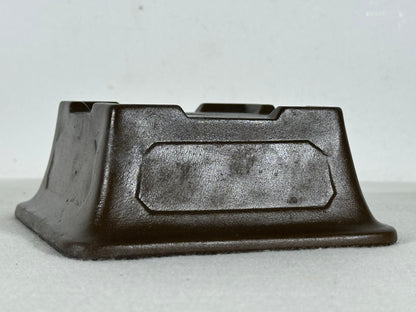 Preowned Japanese Unglazed Square Bonsai Pot - 5.25” By 5”