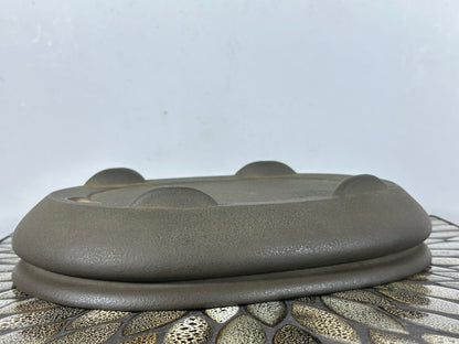 Preowned Vintage Japanese Tokoname Unglazed Bag Style Bonsai Pot Yamaaki - 11.5” By 8”
