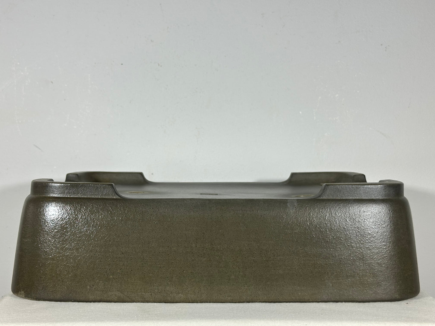 Preowned Japanese Tokoname Unglazed Rectangular Bonsai Pot Seizan - 16.25” By 11.75”