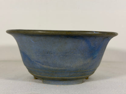 Preowned Japanese Tokoname Glazed Round Bonsai Pot Koyo - 7.5” By 3.25”