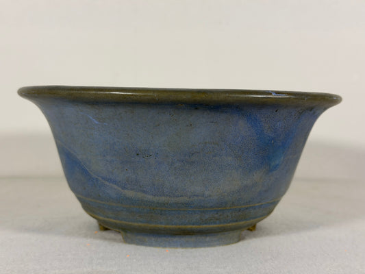 Preowned Japanese Tokoname Glazed Round Bonsai Pot Koyo - 7.5” By 3.25”