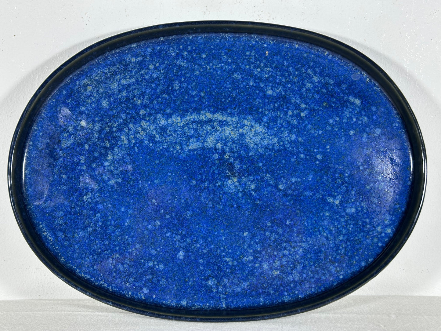 New Japanese Glazed Suiban for Suiseki Bonsai Harumatsu - 12.5” By 9”