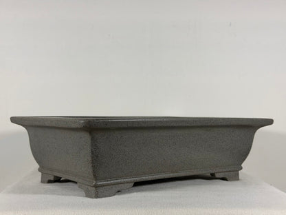 Preowned Japanese Tokoname Unglazed Rectangular Bonsai Pot Seizan - 15” x 10.5” x 4.25”