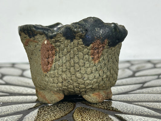 Preowned Japanese Tokoname Unglazed Bonsai Pot - 3” By 2”