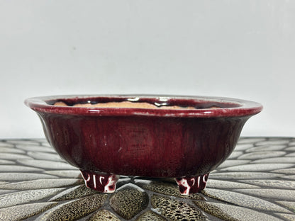 Preowned Japanese Bonsai Pot Mokko Style AIBA KOYO - 6.75” By 5.75”