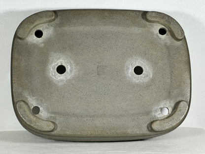 Preowned Japanese Tokoname Unglazed Rectangular Bonsai Pot Seizan - 12.5” By 9.25”